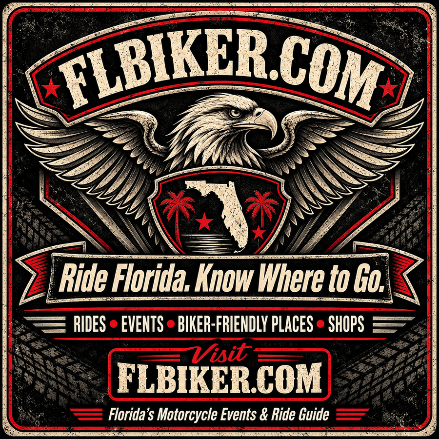 FLBiker Square Eagle badge