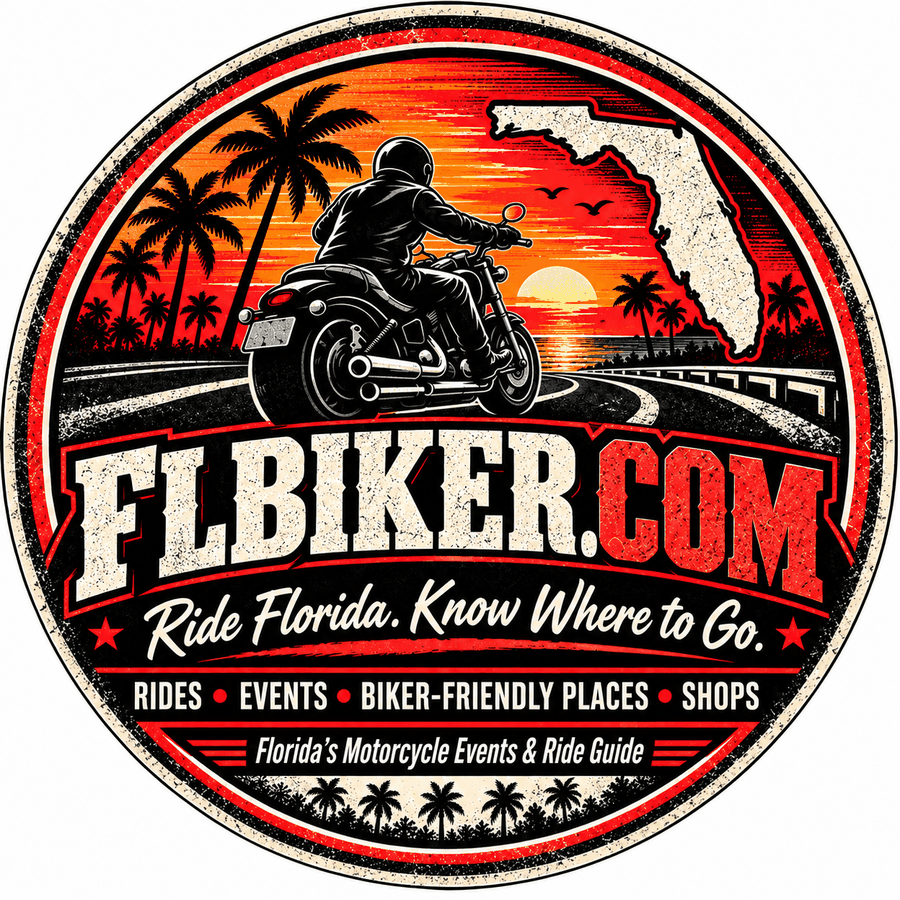 FLBiker Round Sunset Ride badge